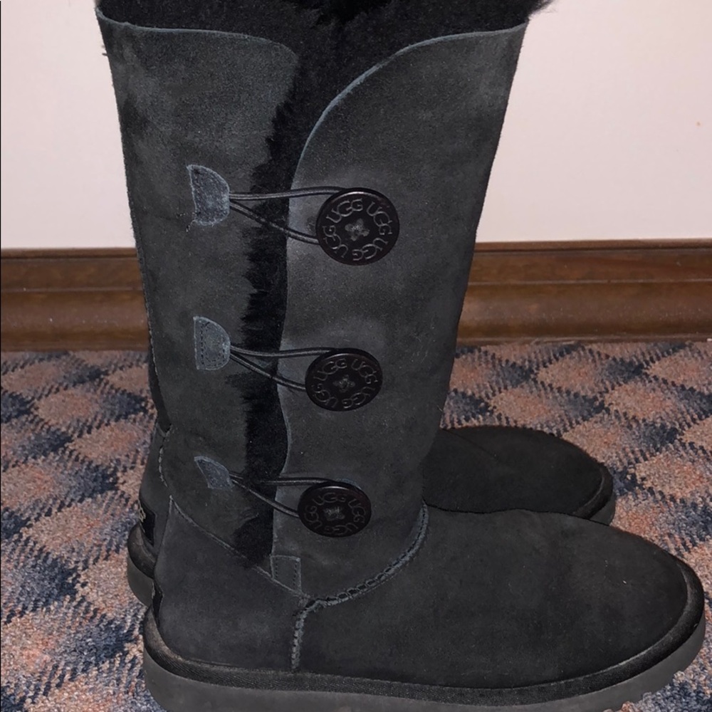 UGG Black Bailey Button Boots